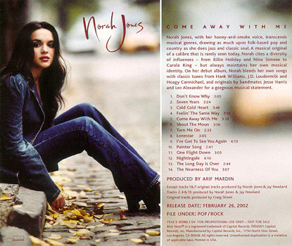My Norah Jones CD Album Collection